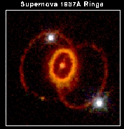 a picture taken by the Hubble Space Telescope of Supernova 1987a